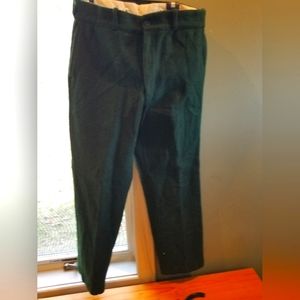 Vintage Johnson Woolen Mills Inc. 100% Wool Pants. Forest Green. 35" X 30"